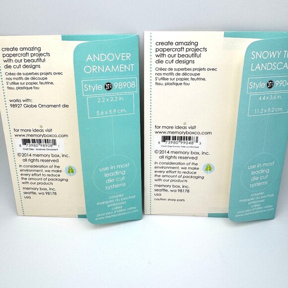 Memory Box Andover Ornament & Snowy Tree Landscape Cutting Dies Set - Picture 5 of 8